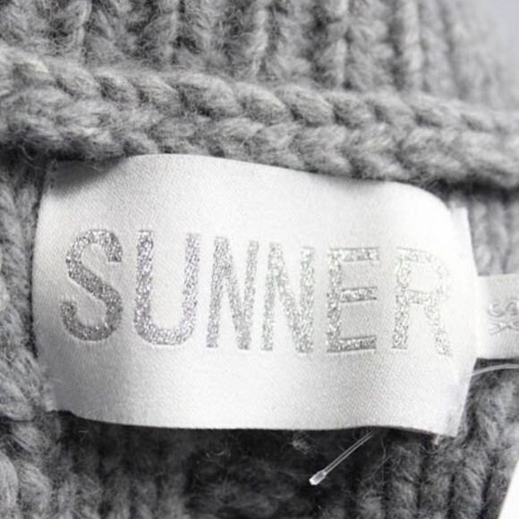 Anthropologie Sunner Gray Cable Knit SS Sweater XS - Picture 7 of 8